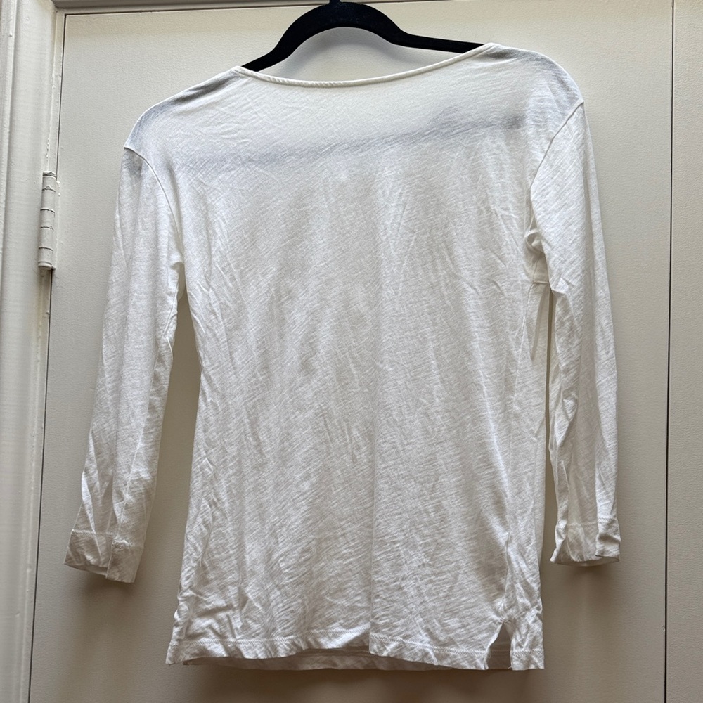 J. Crew Classic White Long Sleeve with tie back